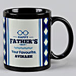 For Dad Personalised Black Mug