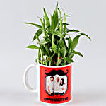 Personalised 2 Layer Bamboo Plant For Dad