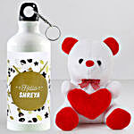 Personalised Panda Bottle & Teddy Combo