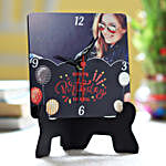 Personalised Birthday Table Clock & Greeting Card