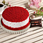 Red Velvet Cake With 2 Rakhis