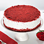 Red Velvet Cake With Rakhi & Sweets