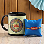 Fancy Rakhi & Ceramic Mug Combo