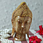 Spiritual Marble Finish Buddha Idol- Brown