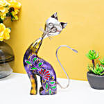 Handicrafted Cat Showpiece Purple