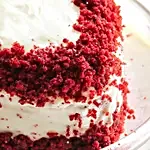 Red Velvet Heart Cream Cake Eggless- Half Kg