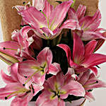 Oriental Pink Lilies Bunch