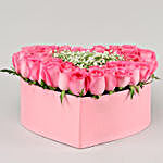 Pink Roses Heart Pink Box