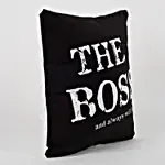 The Boss Printed Canvas Cushion