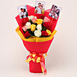 Alluring Personalised Mixed Roses Bouquet
