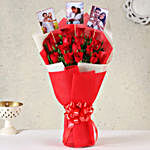 Personalised 15 Red Roses Bouquet