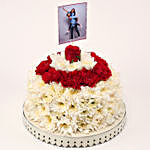 Personalised Daisy & Rose Floral Cake
