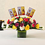Personalised Mixed Flowers Vase Arrangement