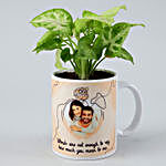 Personalised Mug Syngonium Plant