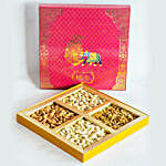 Trendy Red & Gold Diwali Dry Fruits Gift Box