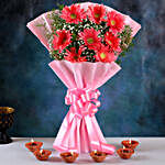 Pretty Pink Gerberas Bouquet Clay Diyas