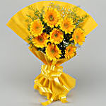 Warmest Yellow Gerberas Bouquet Clay Diyas