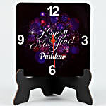 Personalised Happy New Year Table Clock
