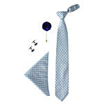 Light Blue Microfiber Neck Tie Gift Set