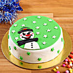 Snowman With Stars Chocolate Cake 1 Kg