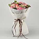 Mixed Roses & Pink Daisies Bouquet
