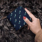 DailyObjects Navy Feathers Zip Wallet