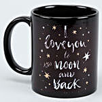 Love You To Moon Back Printed Mug