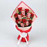 Red Roses Bunch With Nestle Kitkat Chocolates