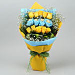 Yellow Roses Bouquet With Ferrero Rocher
