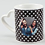 Love Couple Personalised White Heart Handle Mug