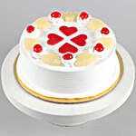 Pineapple With Hearts Cake 1 Kg Eggless