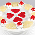 Pineapple With Hearts Cake 2 Kg Eggless
