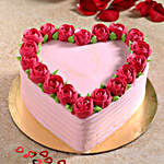 Rose Heart Chocolate Cream Cake- 1 kg