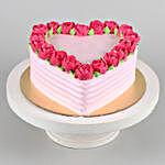 Rose Heart Chocolate Cream Cake- 1 kg
