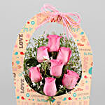 Chocolate Cake & Pink Roses in FNP Love Sleeve