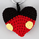 Cute Crochet Heart Key Chain