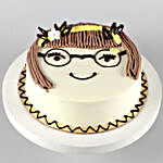 Cute Girl Chocolate Cake- Eggless 1 Kg