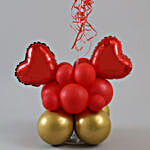 Love You Maa Red & Golden Balloon Bouquet