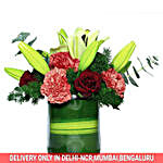 Carnations, Roses & Lilies Arrangement