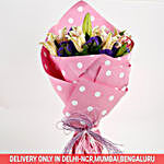 Exotic Pink Oriental Lilies Premium Bouquet