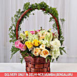 Floral Delight Basket Arrangement