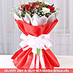 Red & White Mixed Flowers Bouquet