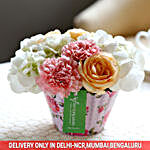 Roses & Carnations Cupcake Arrangement