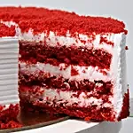 Red Velvet Fresh Cream Cake Half kg Eggless
