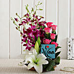 Delightful Mixed Flowers & Maa Table Top