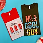 Brother's Day Olive Green & Red T-shirts- Medium