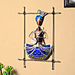 Blue Metal Handcrafted Musician Frame Wall Decor