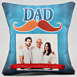 Personalised Dad Mustache Cushion Hand Delivery