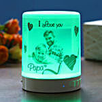 Personalised I Love You Papa LED Lamp Speaker