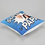 Personalised Super Papa Cushion Hand Delivery